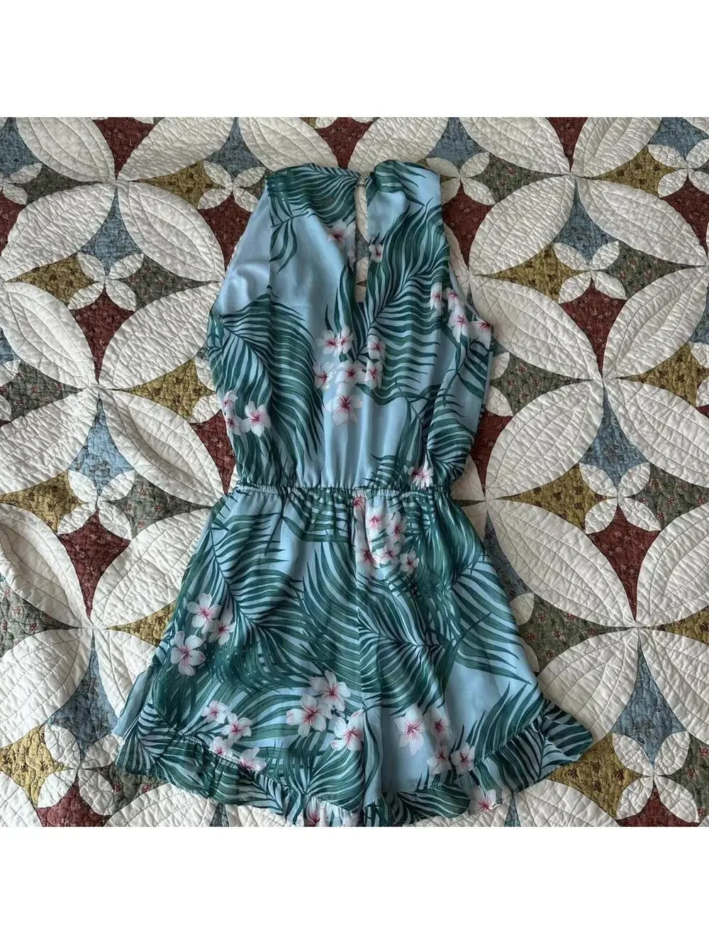 Show Me Your Mumu Riri Romper Hanalei Dream blue floral romper Size XS